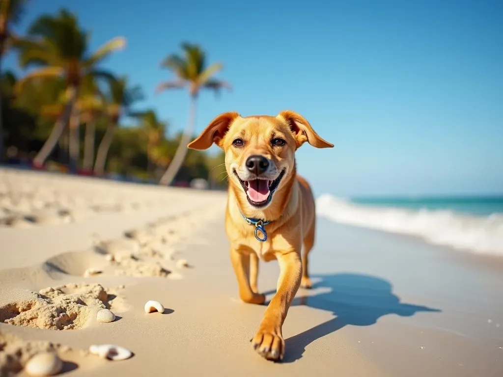 Hund am Strand