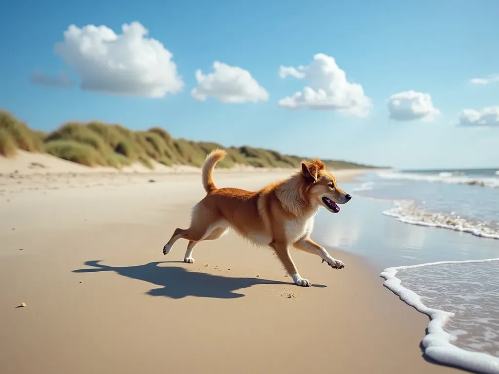 Hund am Strand